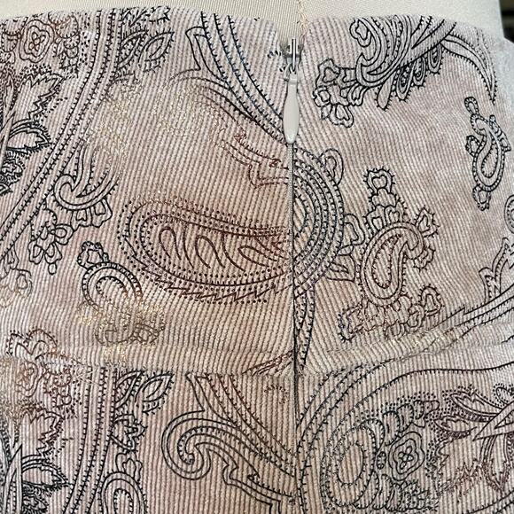 Christopher & Banks Corduroy A-line Midi Skirt Paisley Size 8 Western Boho Fall - Picture 6 of 9